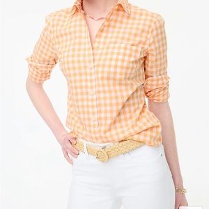 New in package J Crew Factory gingham lightweight signature fit long sleeve